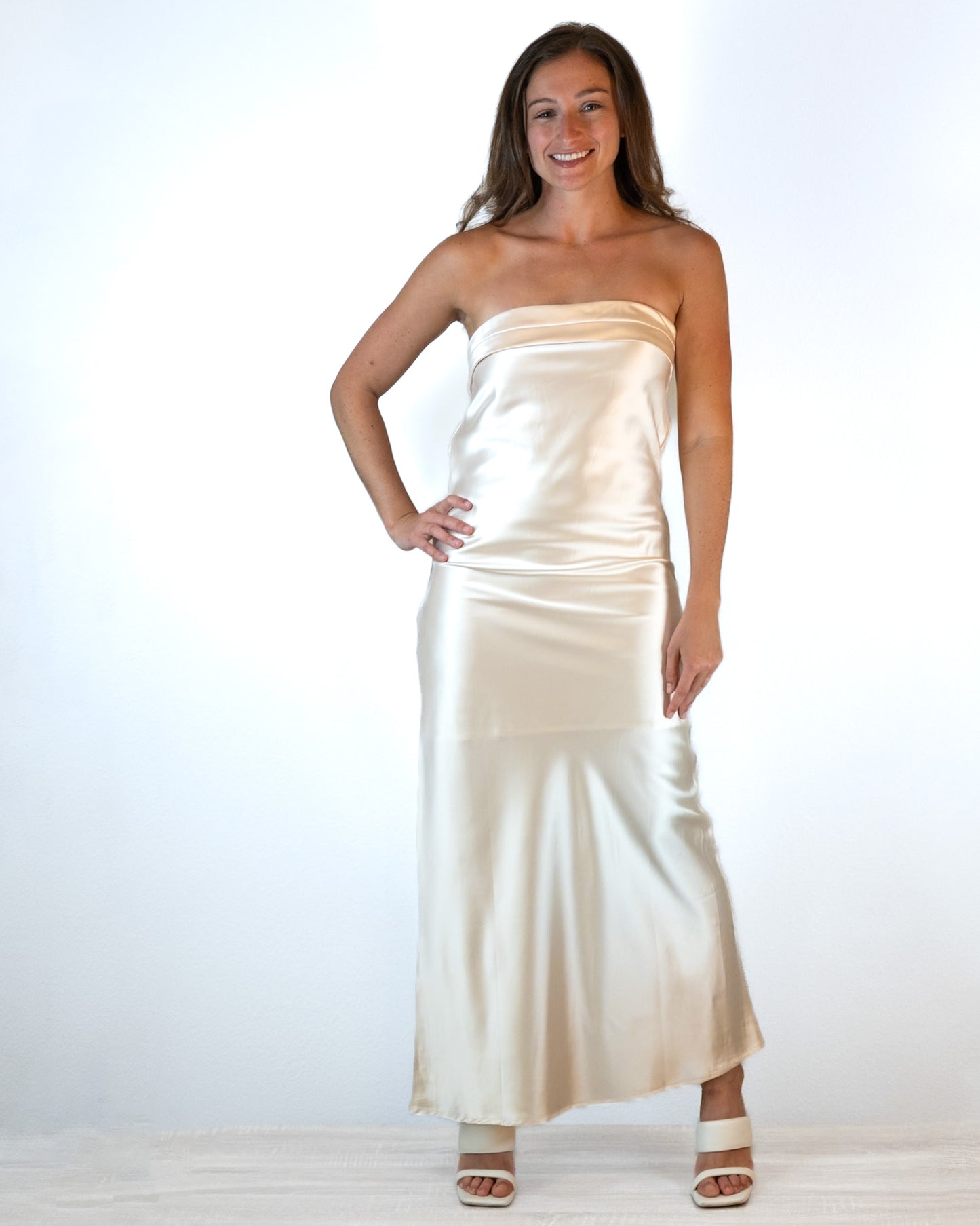 Solana Ivory Midi Dress