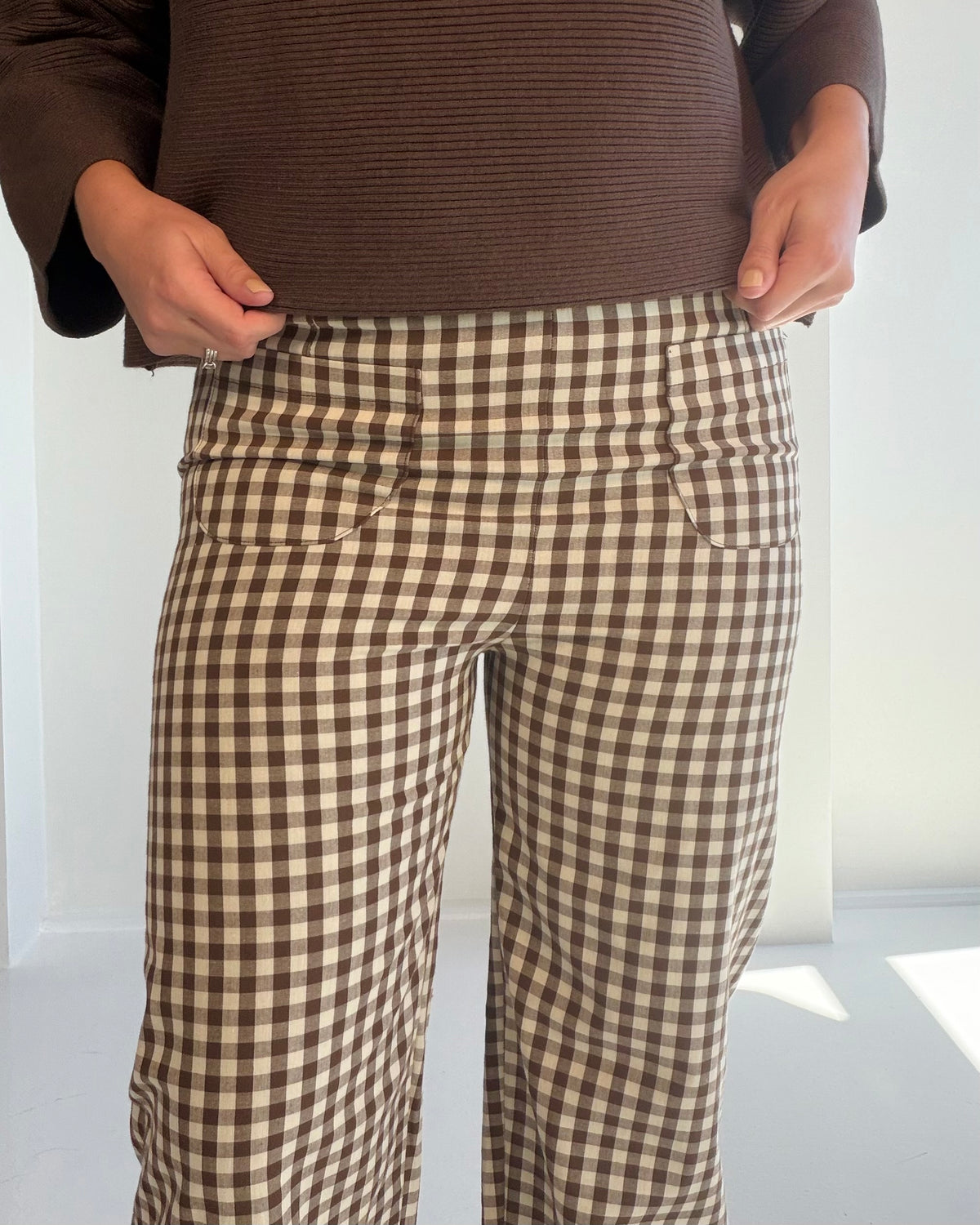 Paloma Gingham Ruffled Pants
