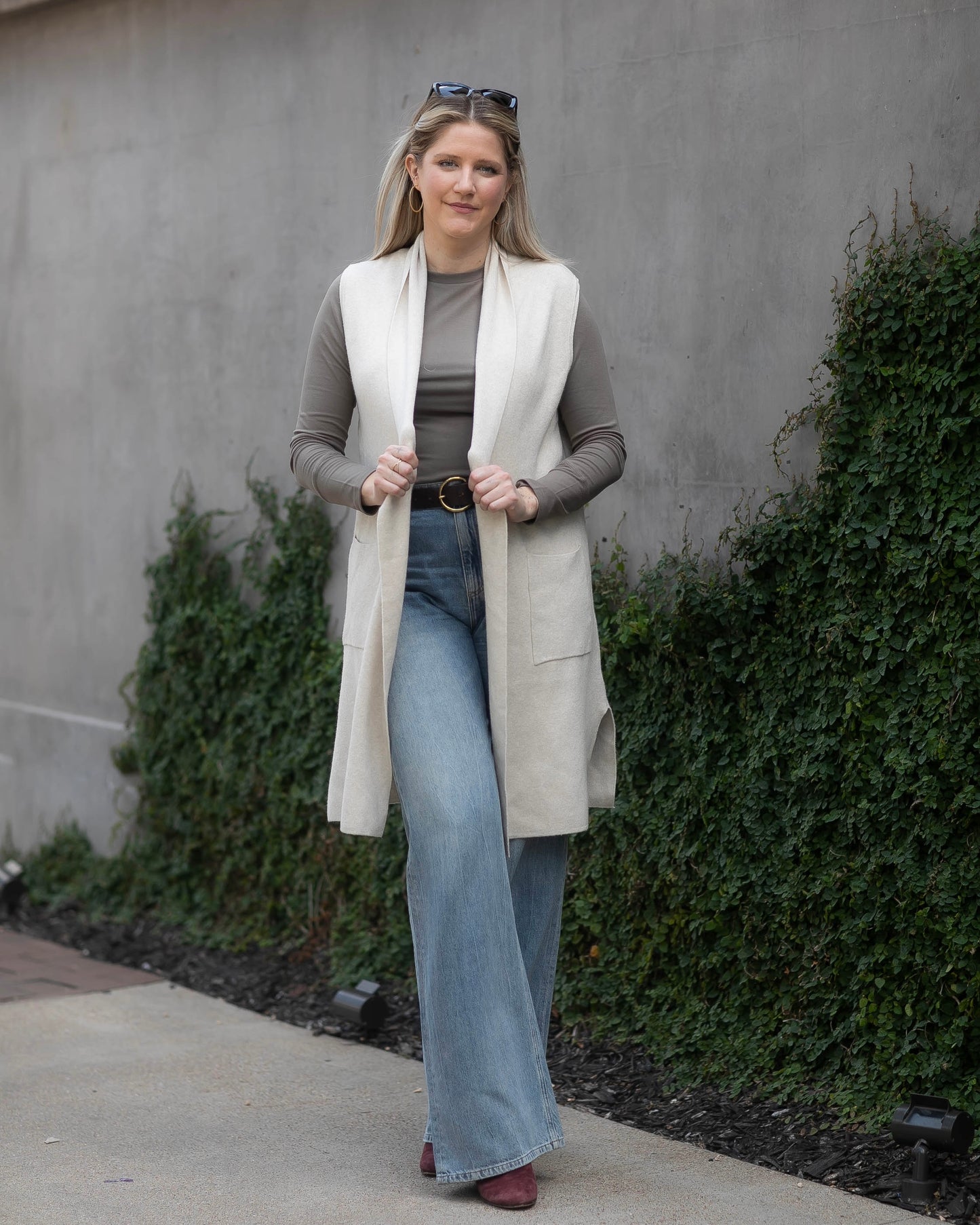 Sleeveless Cardigan Sweater