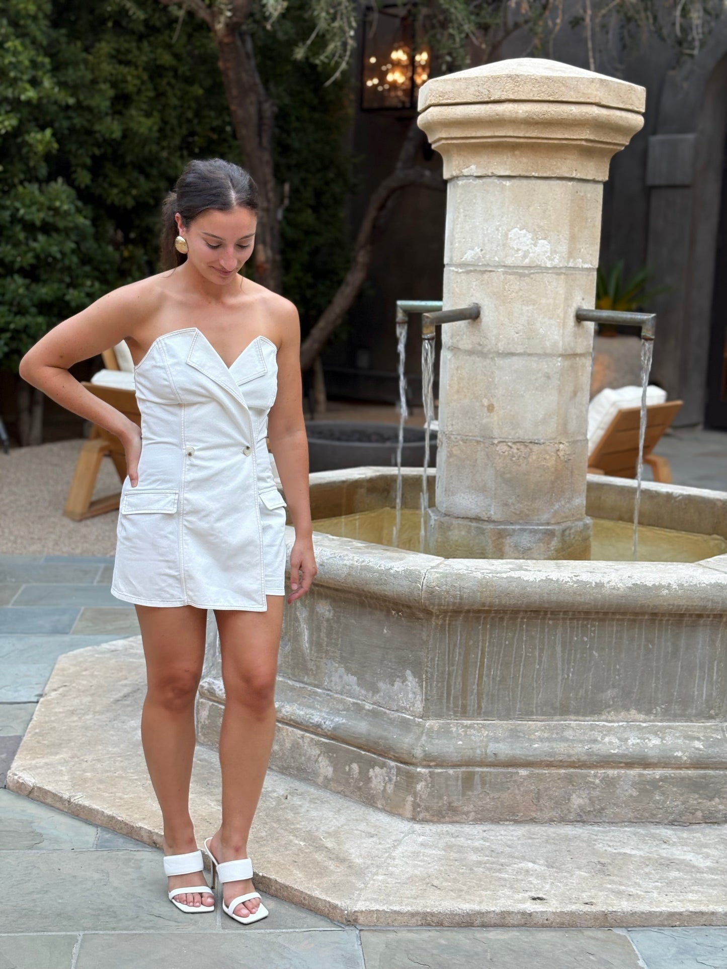 Tailored White Romper