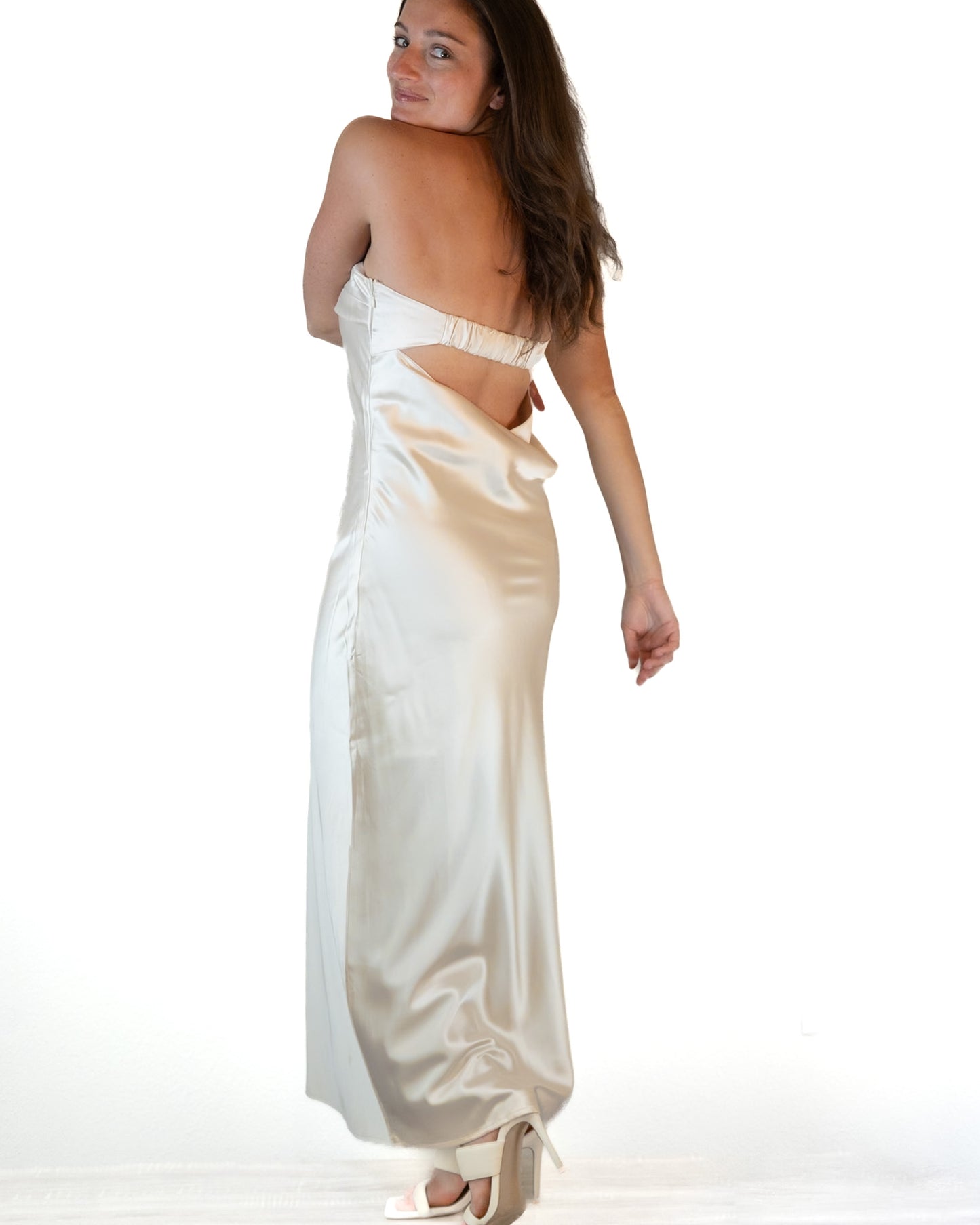 Solana Ivory Midi Dress