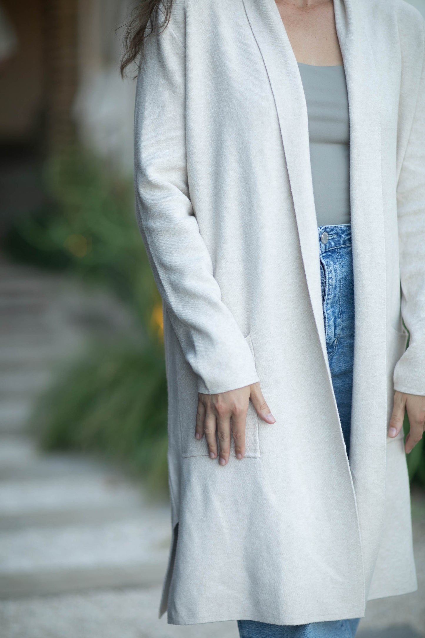 Open Front Long Sweater