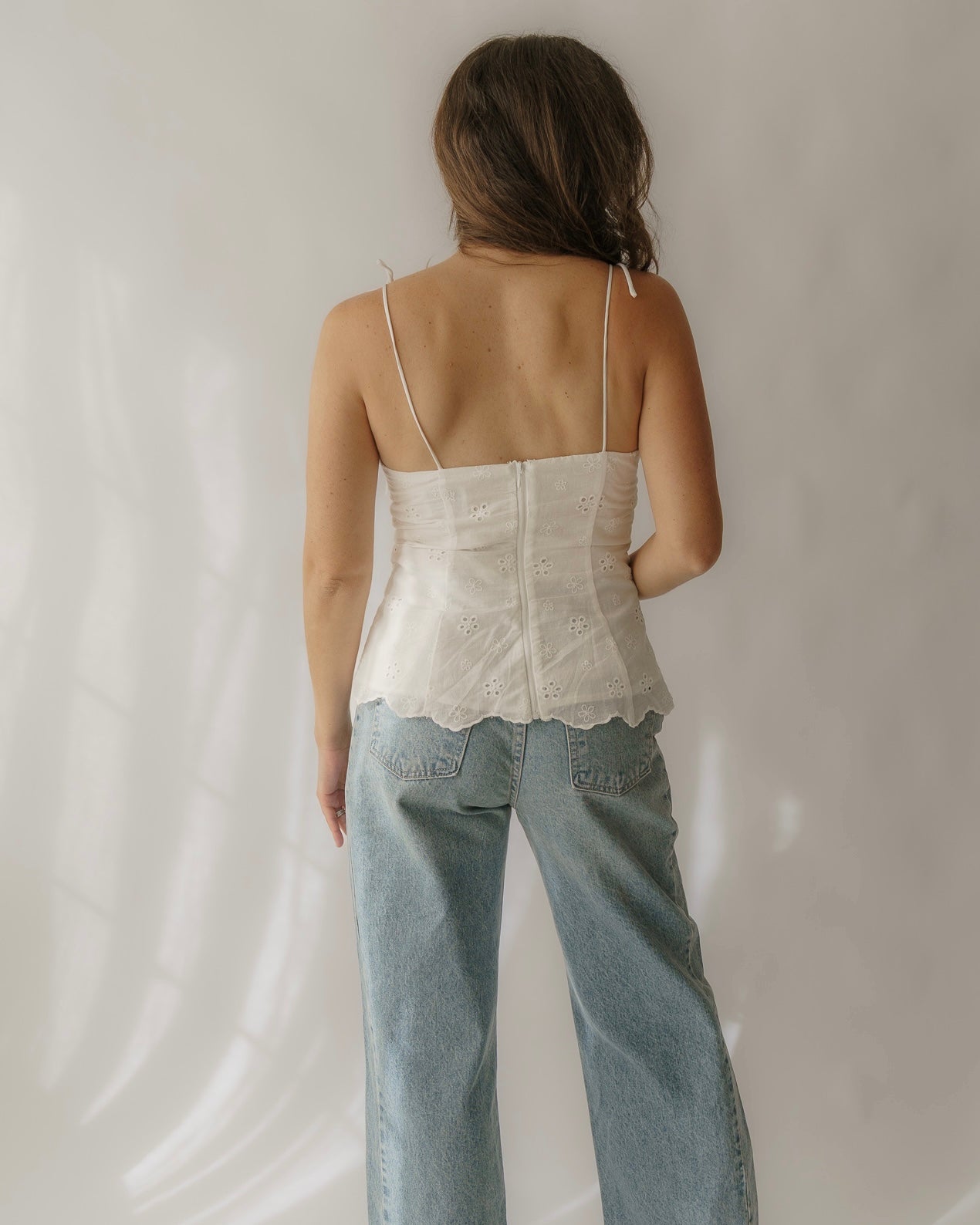 Eyelet Petal Corset Top