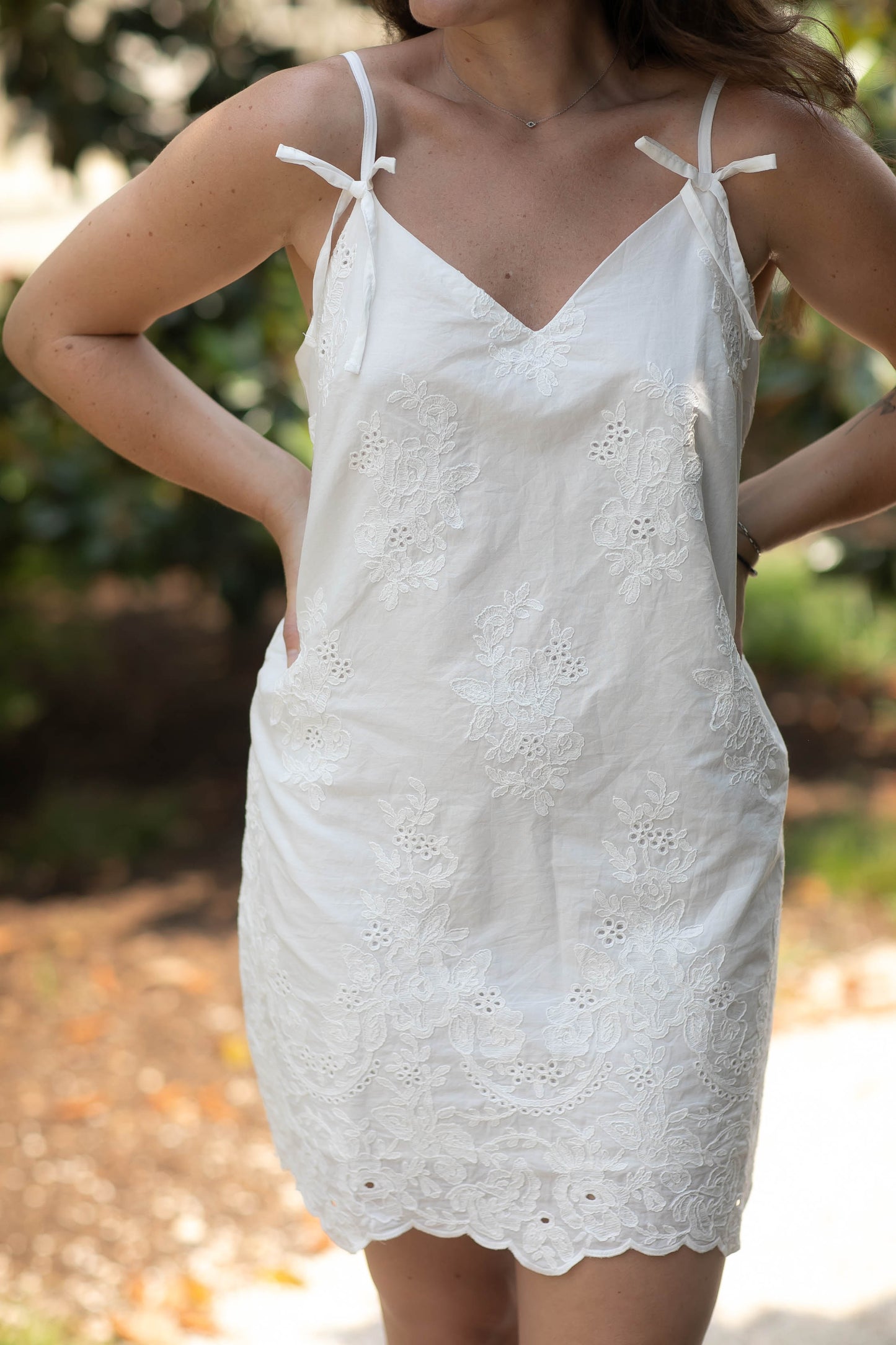 Floral Design Mini Dress