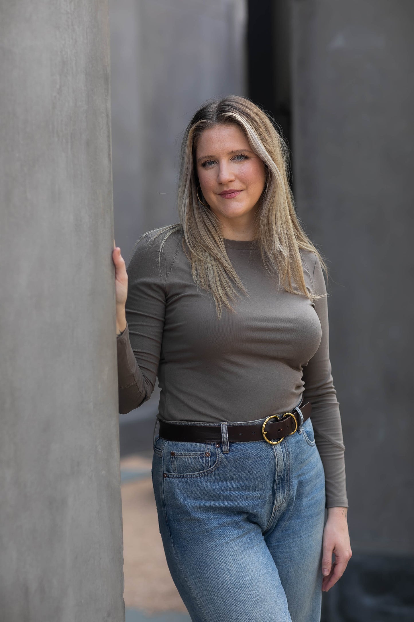 Taupe Long Sleeved Basic