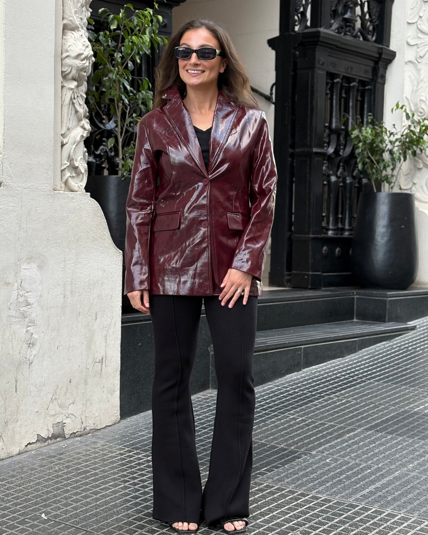 Burgundy Beckons Blazer