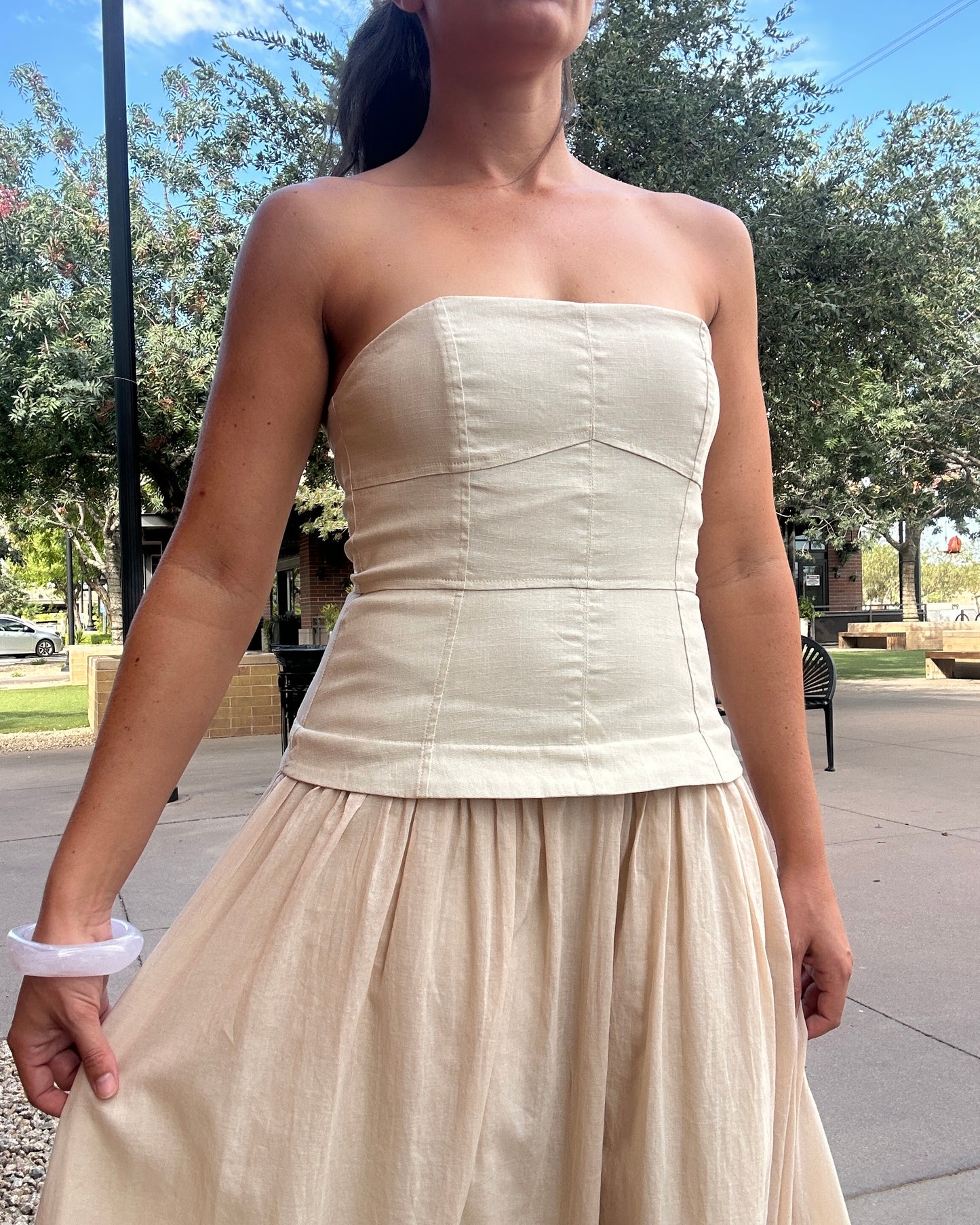Drop Waist Corset Dress