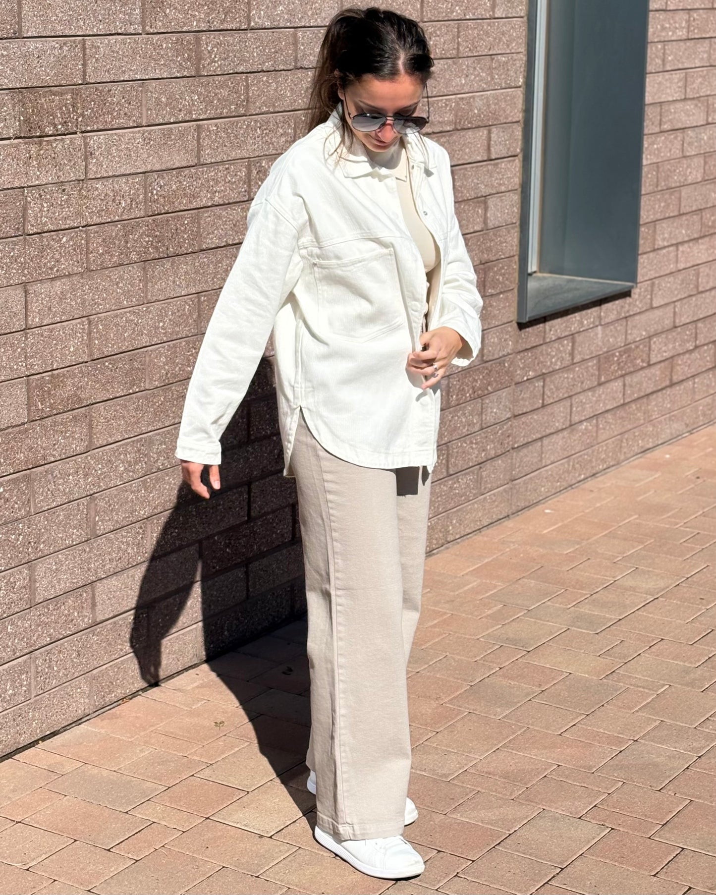 Refresh White Denim Jacket