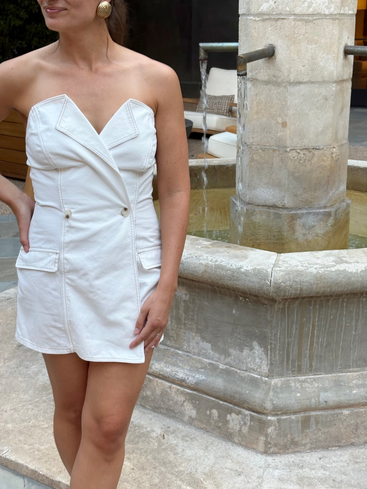 Tailored White Romper