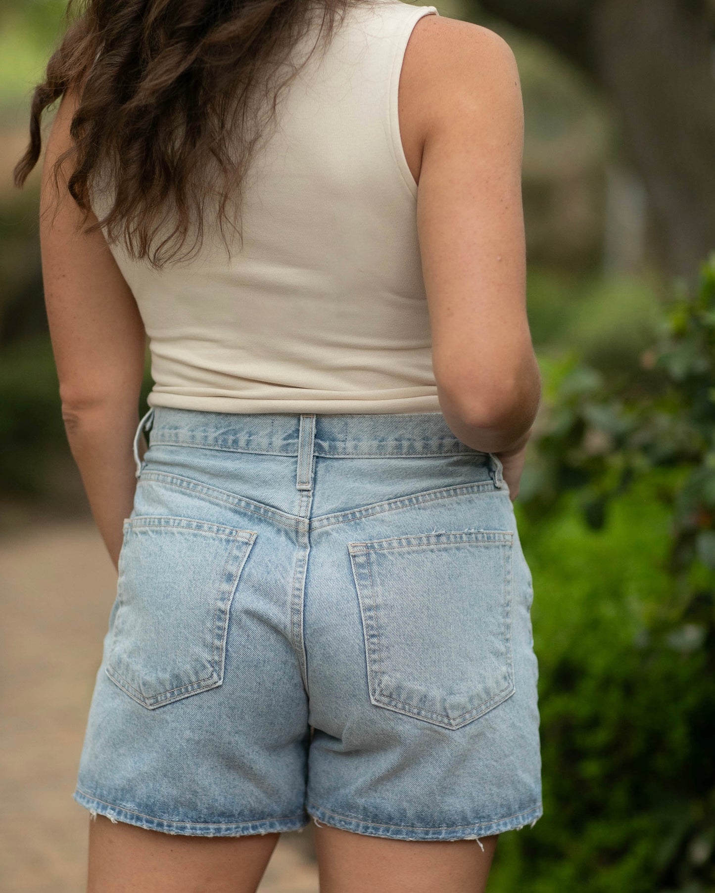 High Rise Denim Shorts