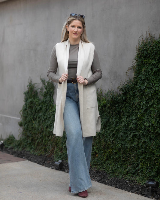 Sleeveless Cardigan Sweater