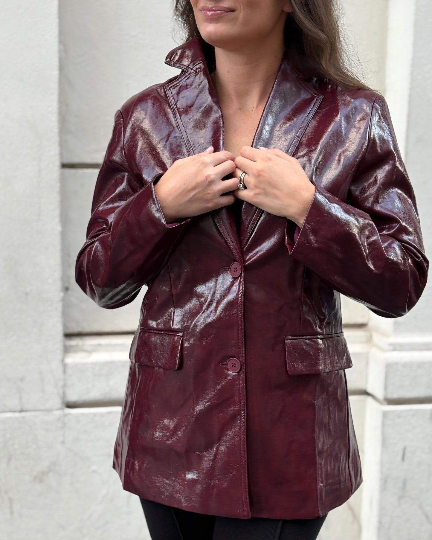 Burgundy Beckons Blazer