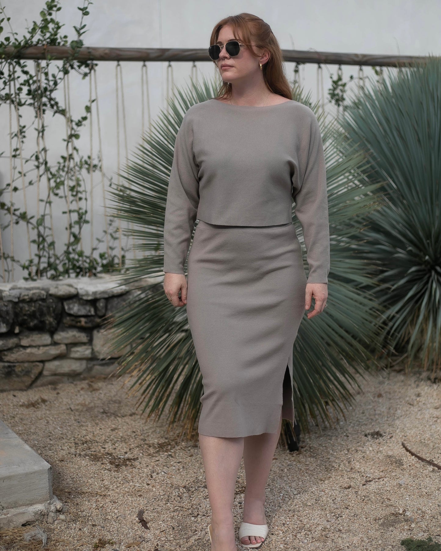 Taupe Tones Sweater Top