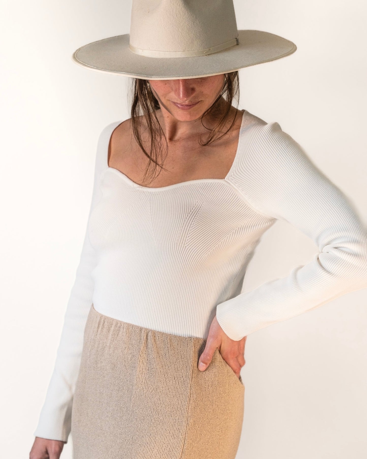 Cloud White Sweater Top