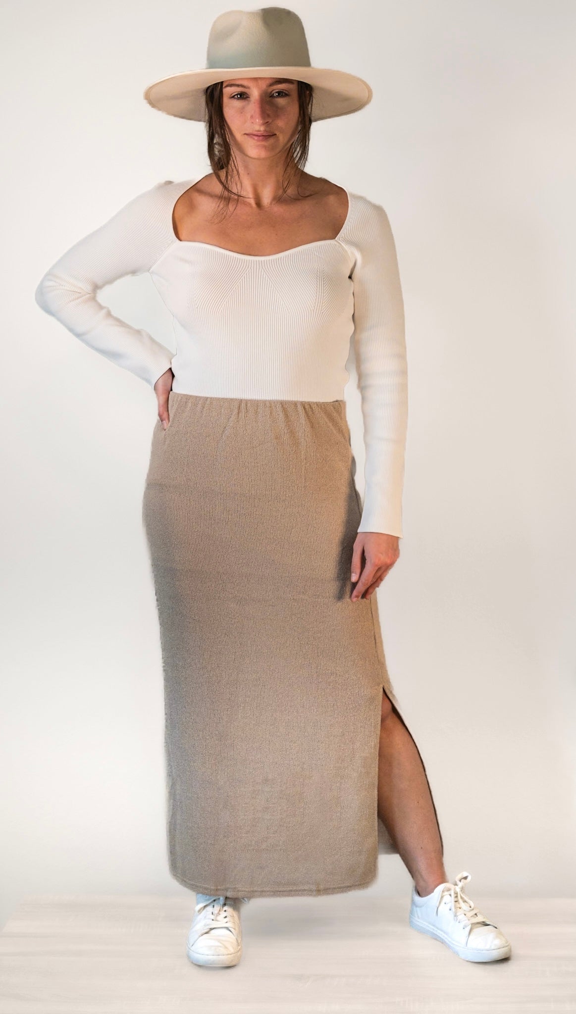 Cloud White Sweater Top
