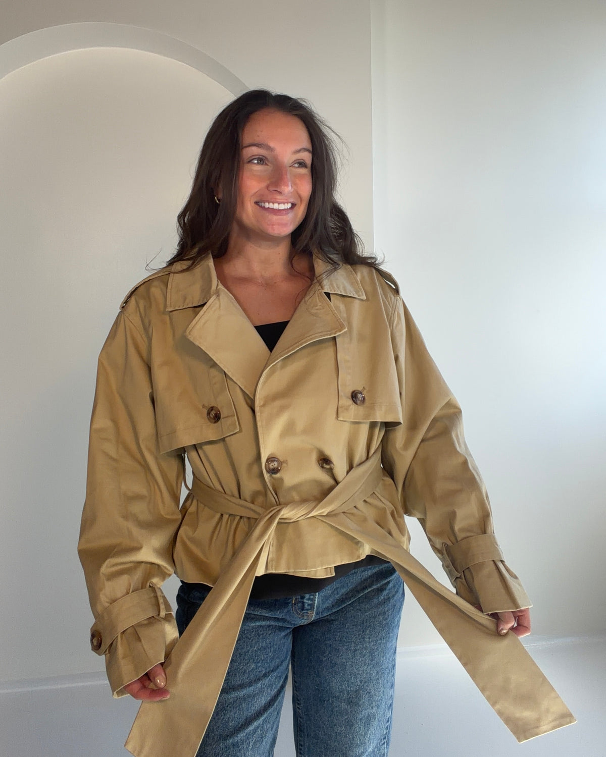 Keep it Classic Trench Cropped Jacket