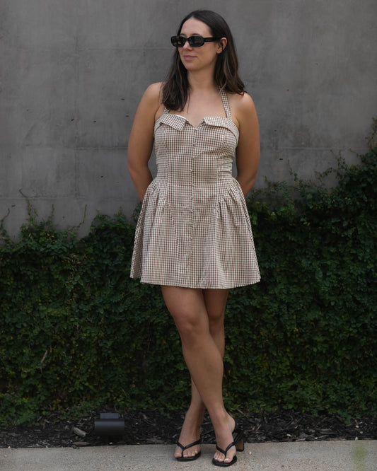 Annie Gingham Mini Dress