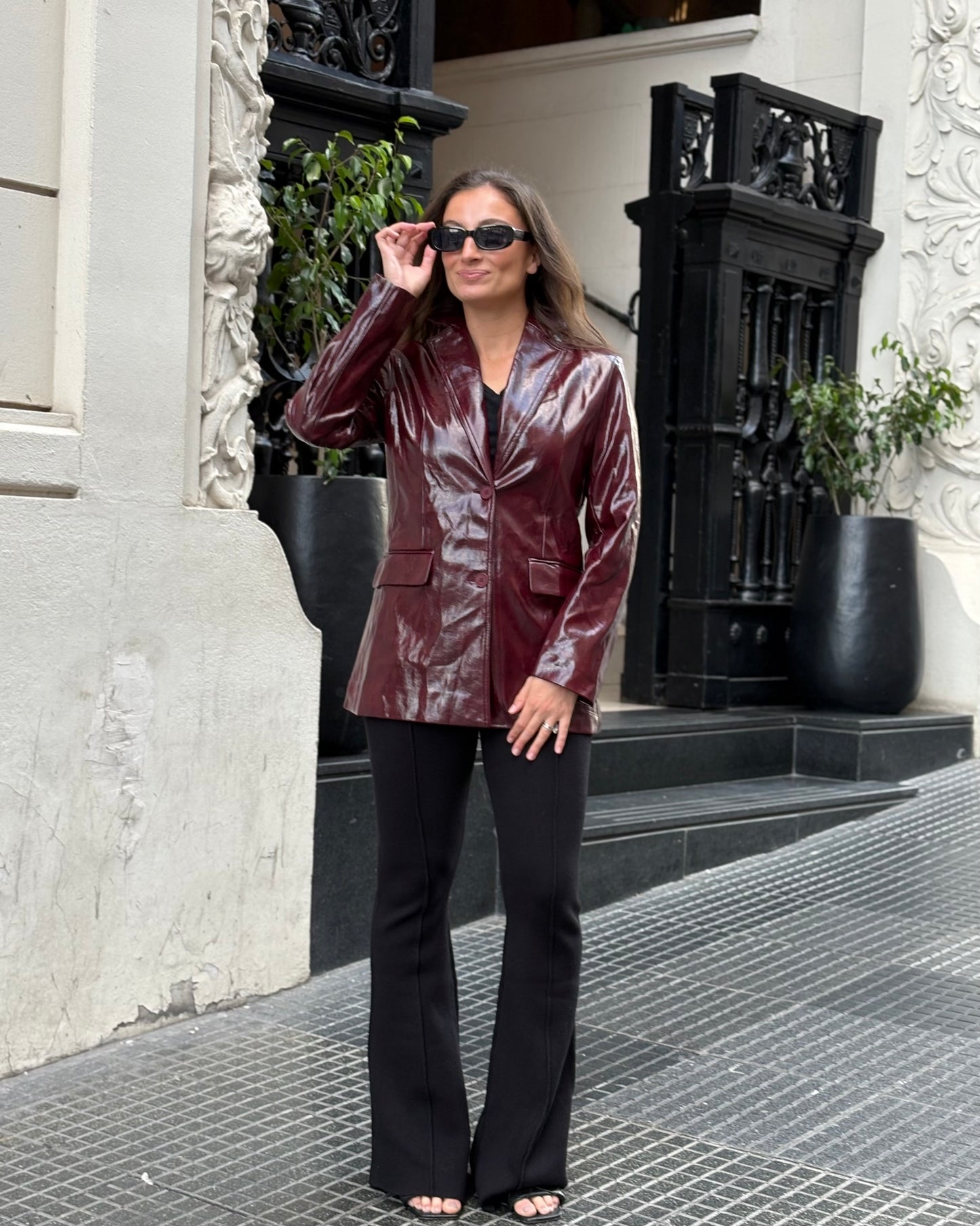 Burgundy Beckons Blazer