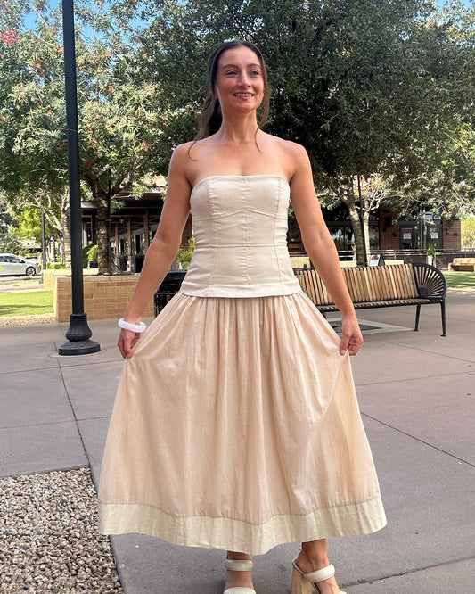 Drop Waist Corset Dress