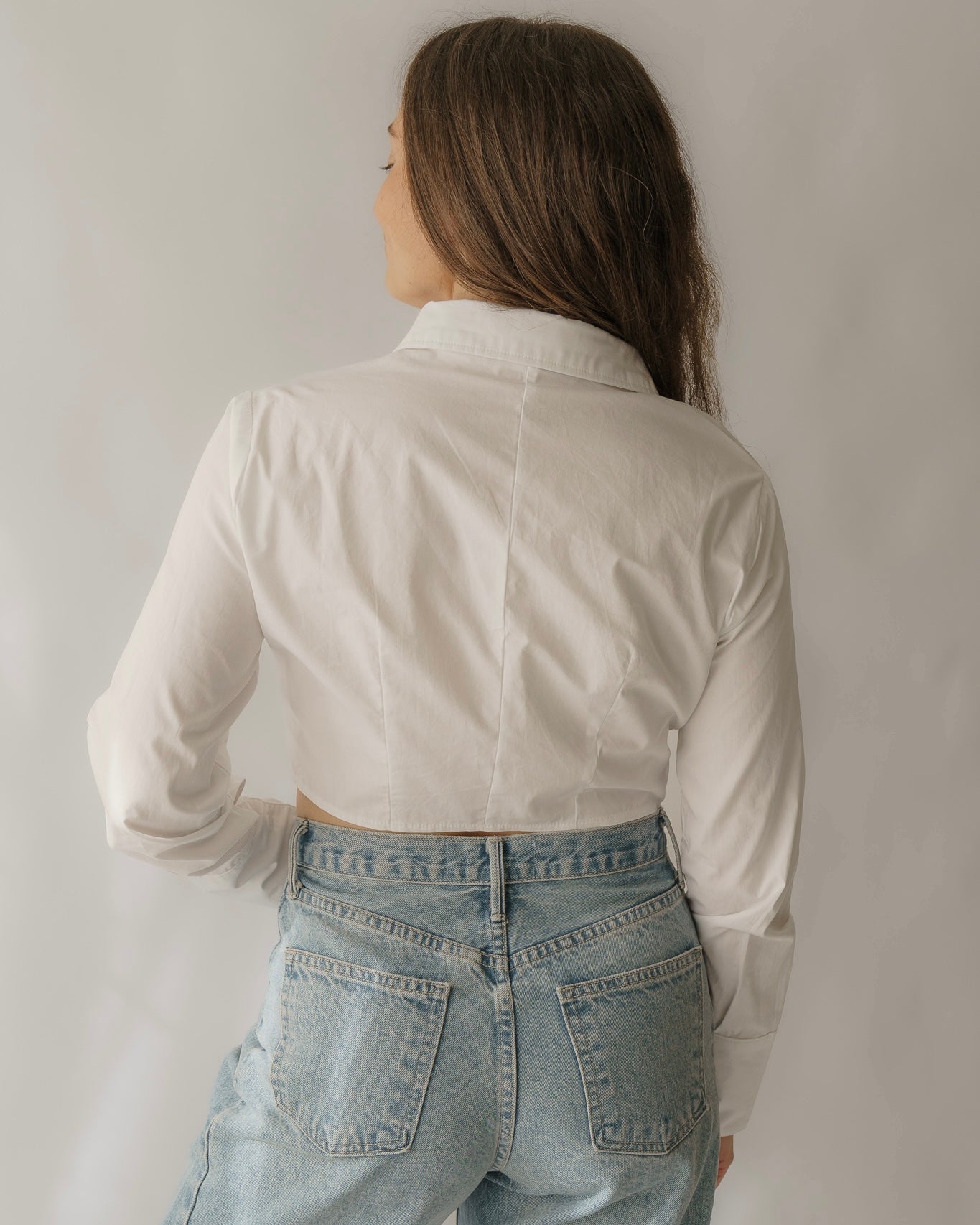 Crisp White Button Down Top