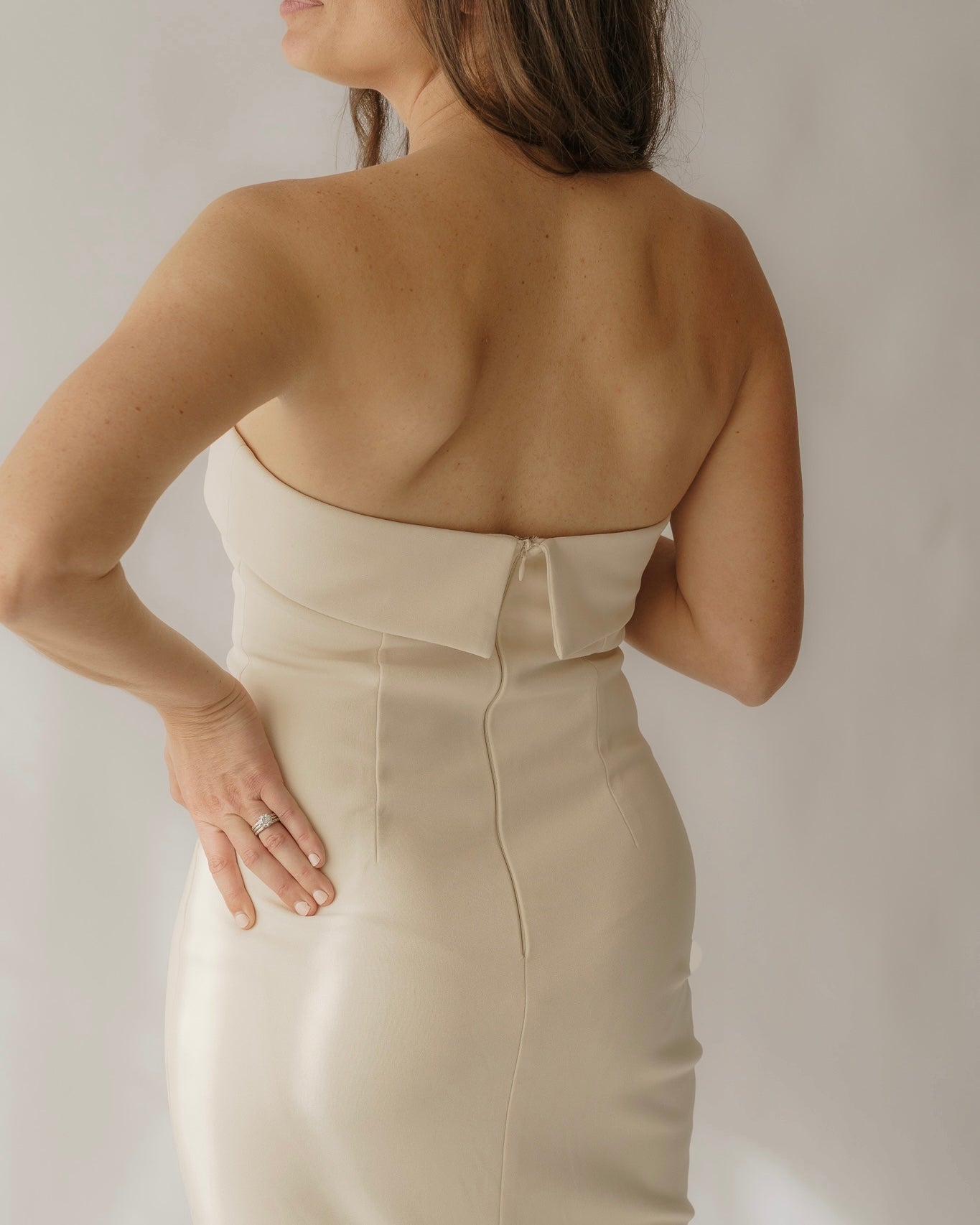 neutral dress midi Velours Neutral Voluminous Midi Dress, XL / Neutrals