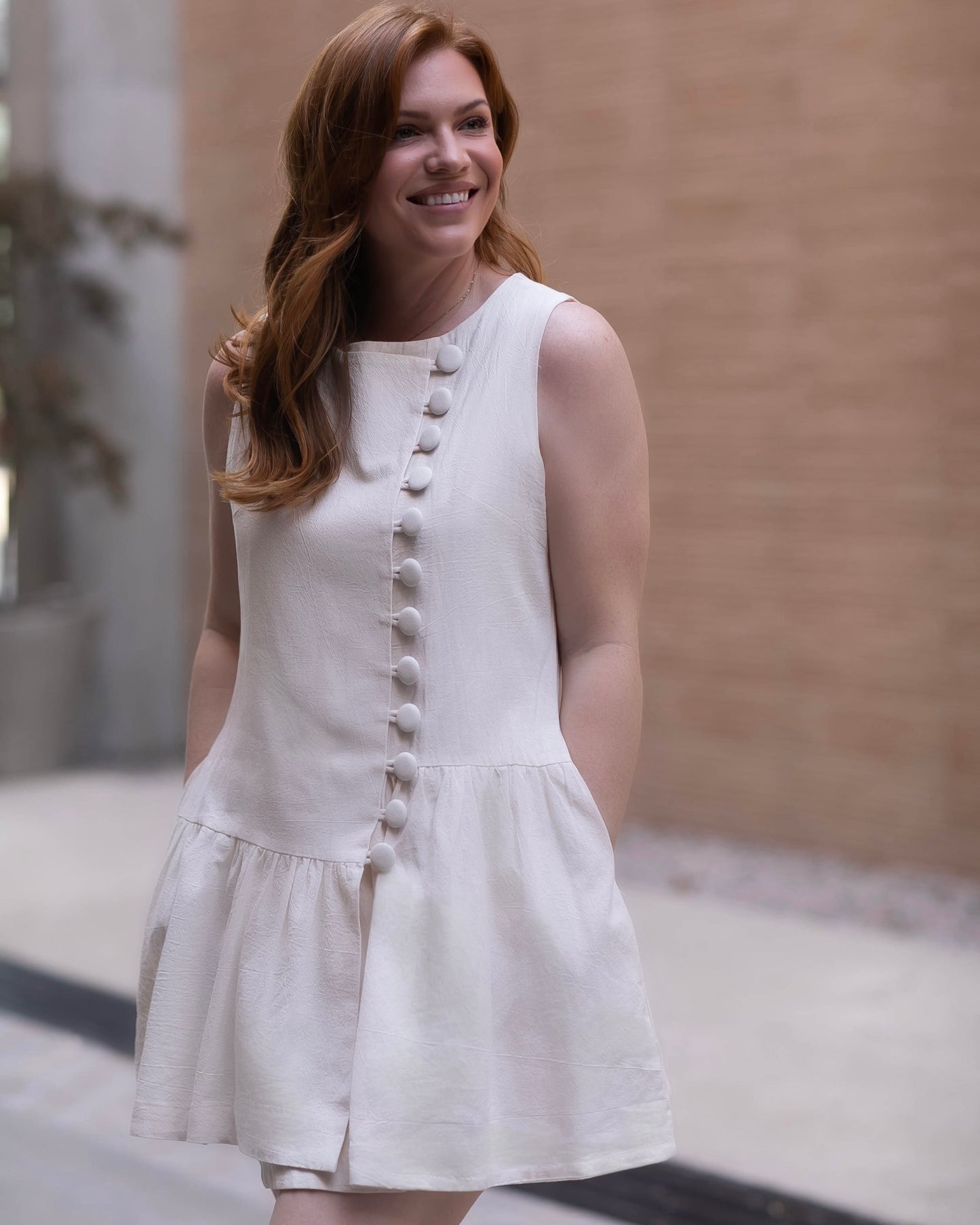 Button on Down Mini Dress