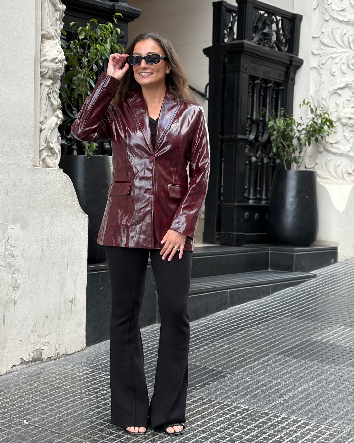 Burgundy Beckons Blazer