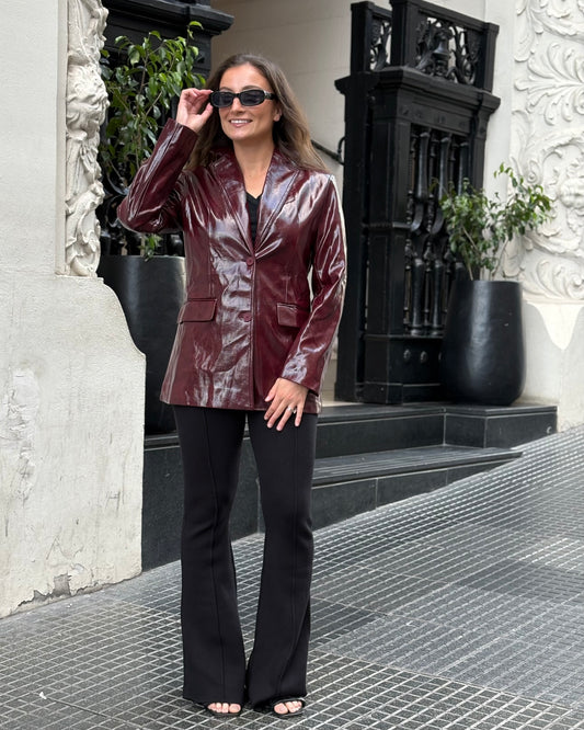 Burgundy Beckons Blazer