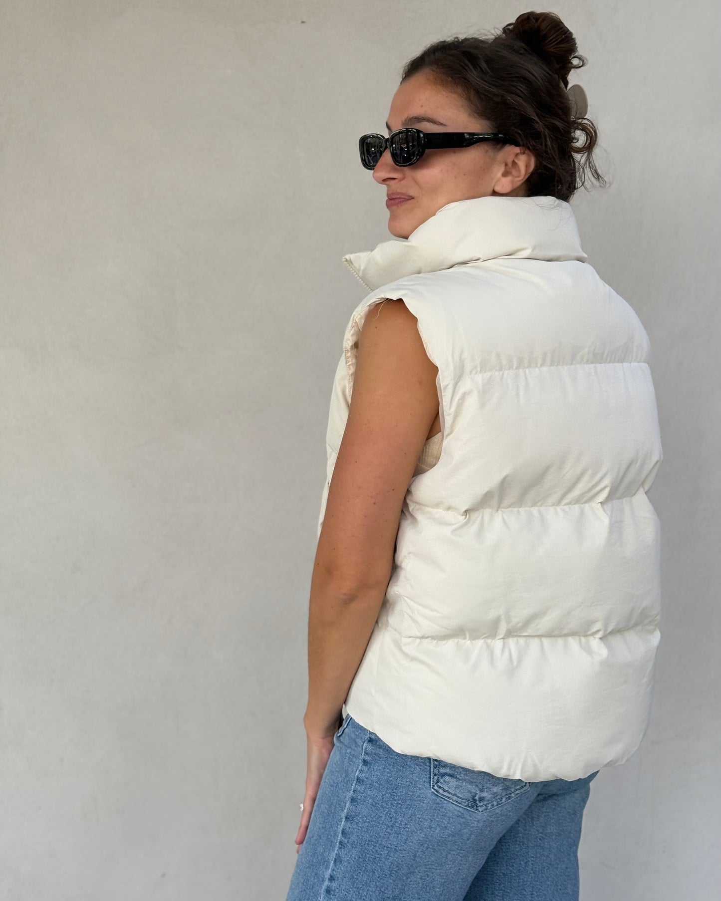 Zipper Front Puffer Vest