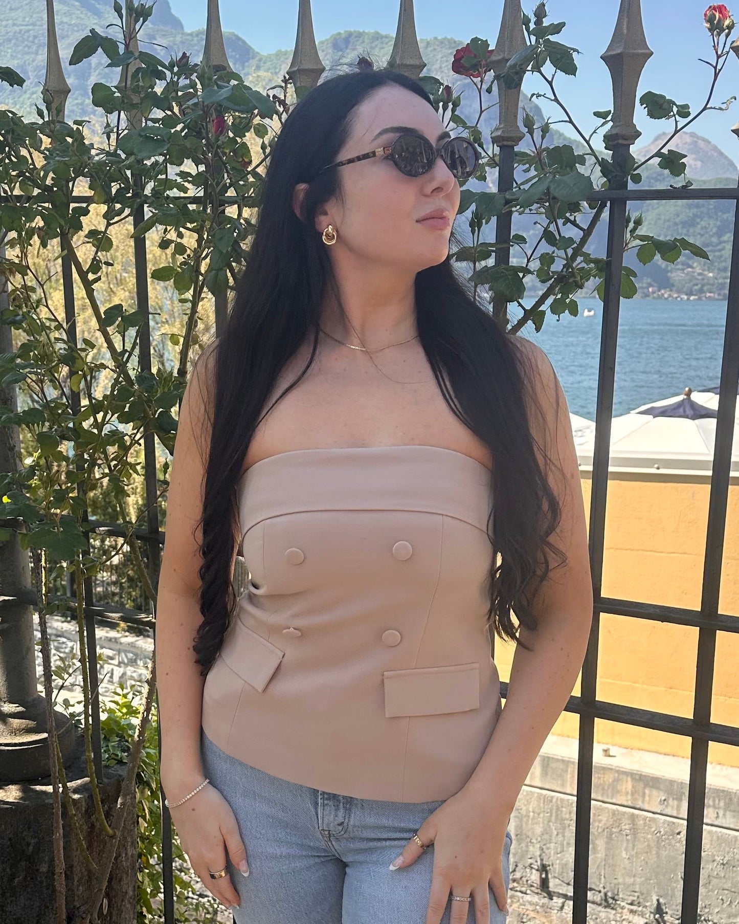 Foldover Tailored Tube Top