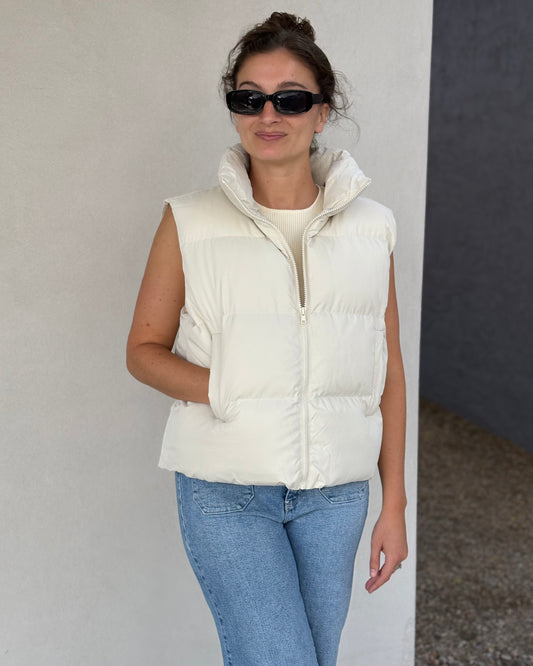 Zipper Front Puffer Vest