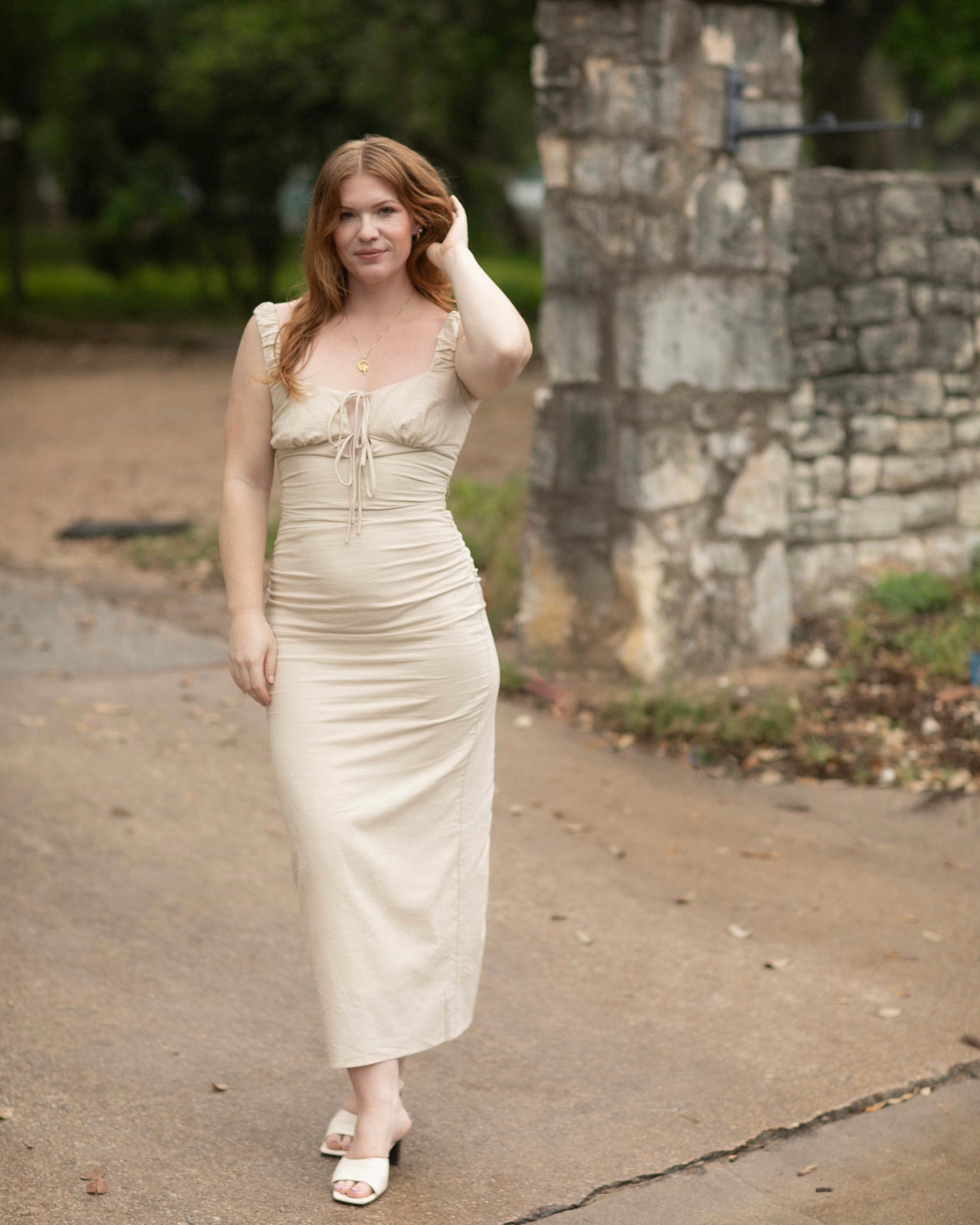 Coastal Edge Linen Dress neutral. Coastal Edge Linen Dress neutral.