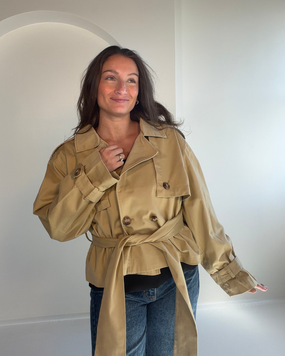 Keep it Classic Trench Cropped Jacket
